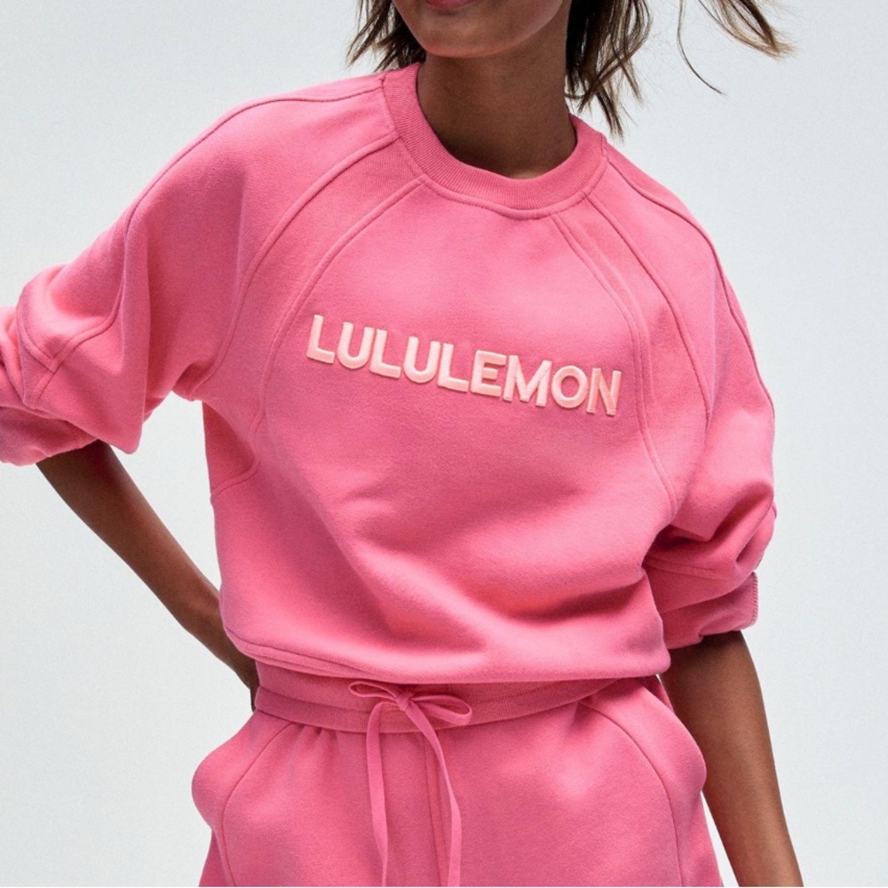 Lululemon Pink Scuba Oversized Pullover Size M/L